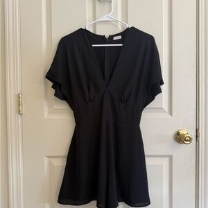 Sunday Best Black V-Neck Romper
